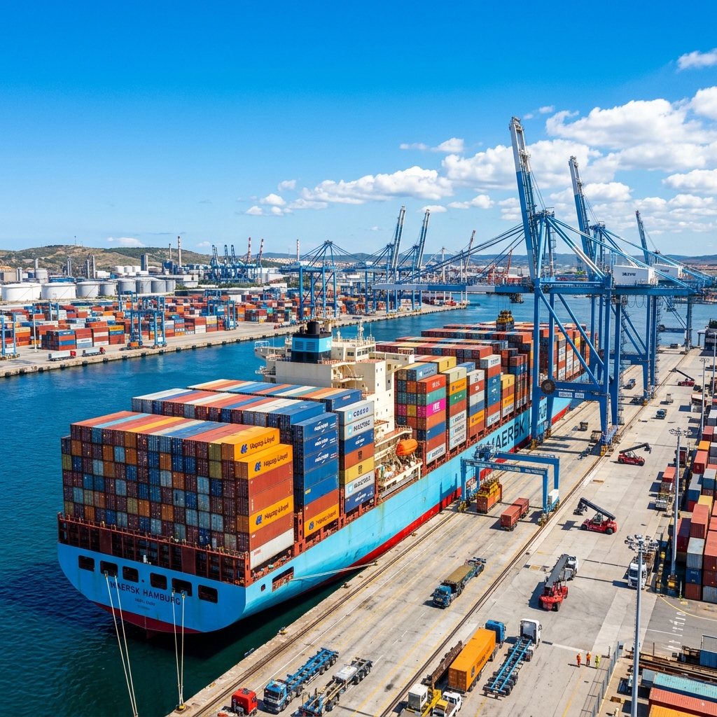 International Ocean Container Freight Vessel